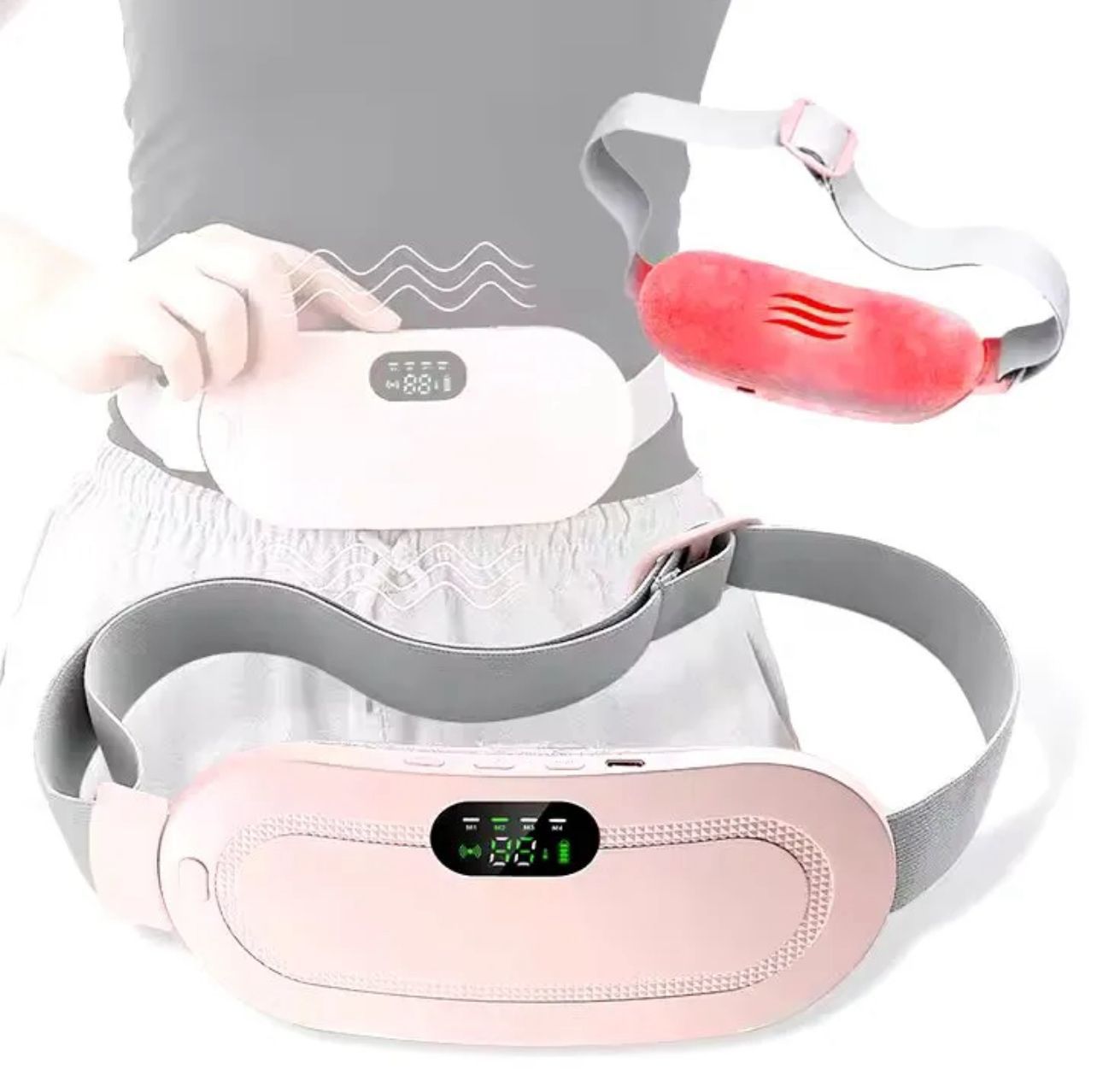 Electric Heating Belt for Menstrual Pain Relief – Waist & Stomach Massager