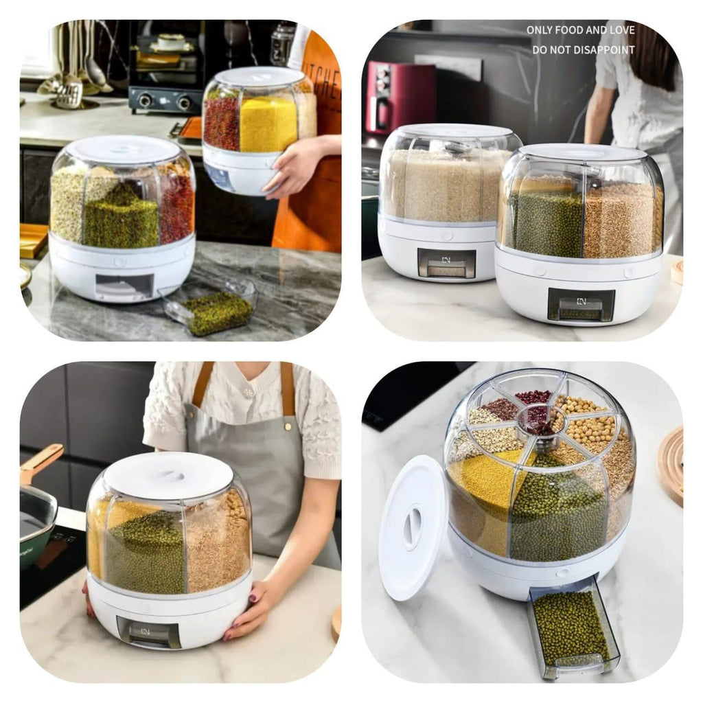Revolving 6in1 Cereal Dispenser 10Kg