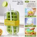 2in1 Cubes Silicone Popit Ice Tray Box With Straw