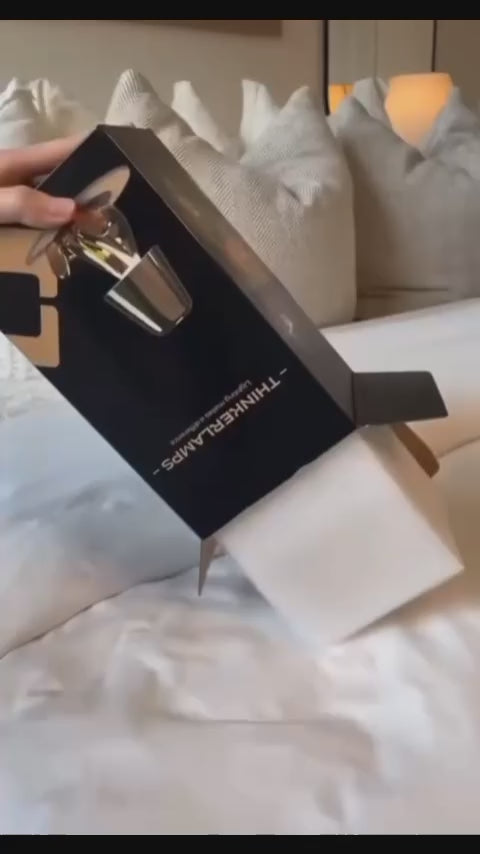 Golden Man LED Desk Lamp, 3 Level Brightness Bedside Bar Restaurant Café Decor Gift