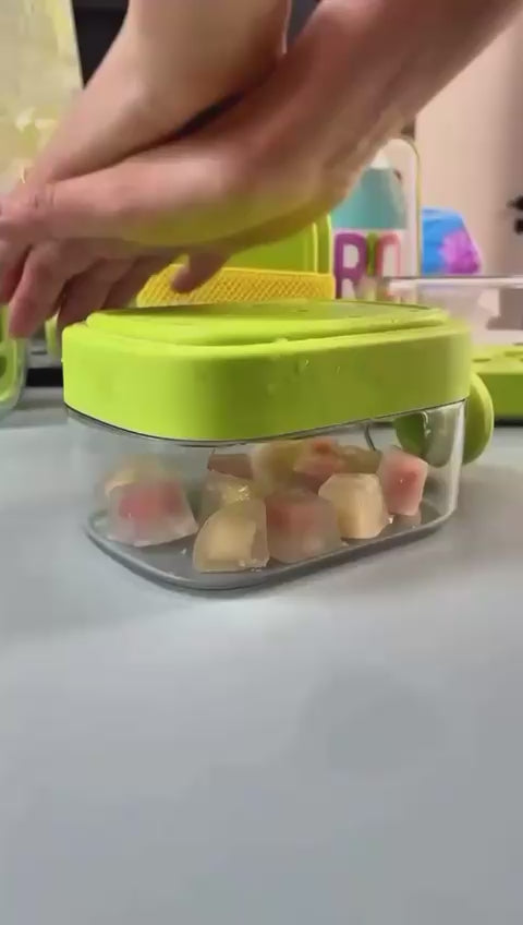 2in1 Cubes Silicone Popit Ice Tray Box With Straw