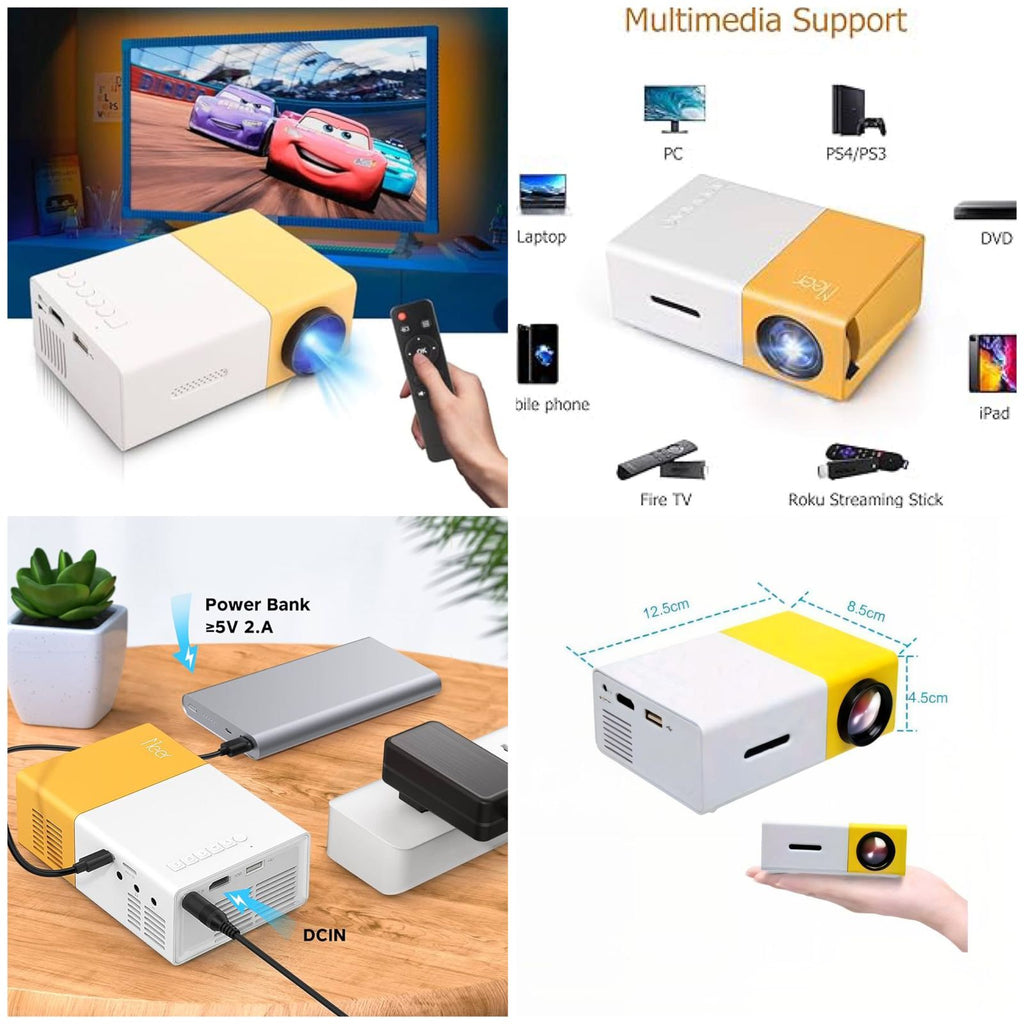 Portable LED Projector with HDMI and USB Port / Direct Power